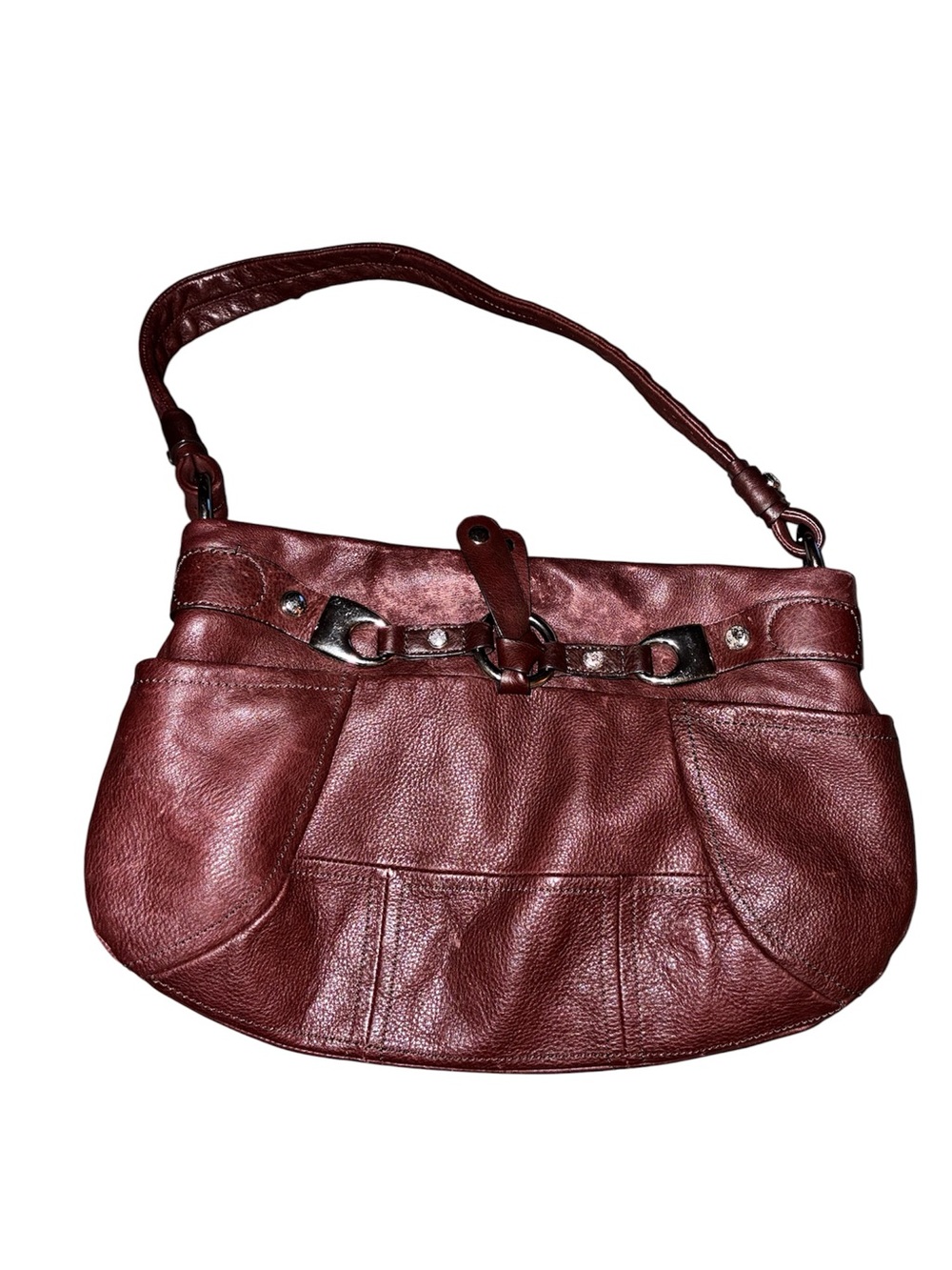 B. Mokawsky Women's Brown small Leather Shoulder Bag